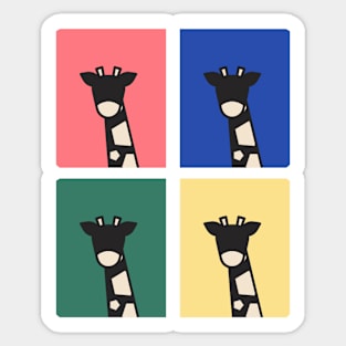 Portrait of a giraffe Sticker